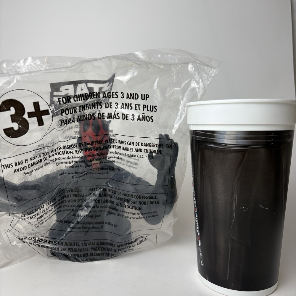 Star Wars Episode 1 Darth Maul 1999 Drinking Cup Topper Taco Bell KFC Pizza Hut
